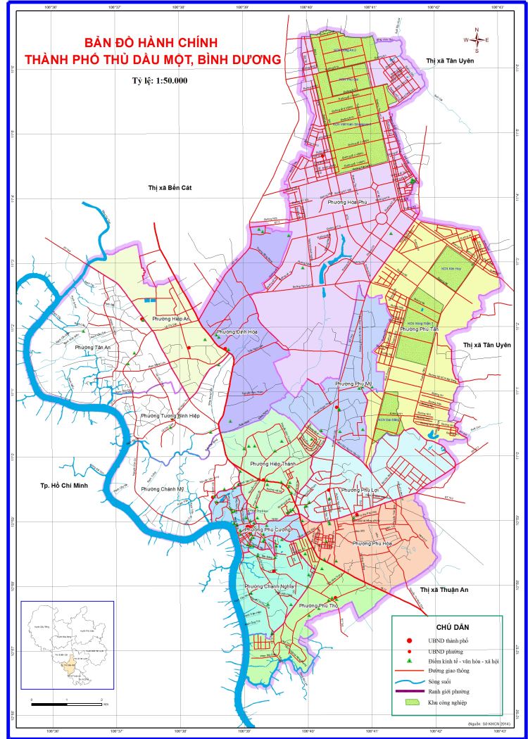 Bản đồ quy hoạch sử dụng đất TP Thủ Dầu Một 2030